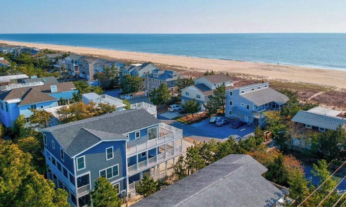 Bethany Beach House | New Beach Home on Private Beach with Spacious Decks & Sweeping Ocean Views