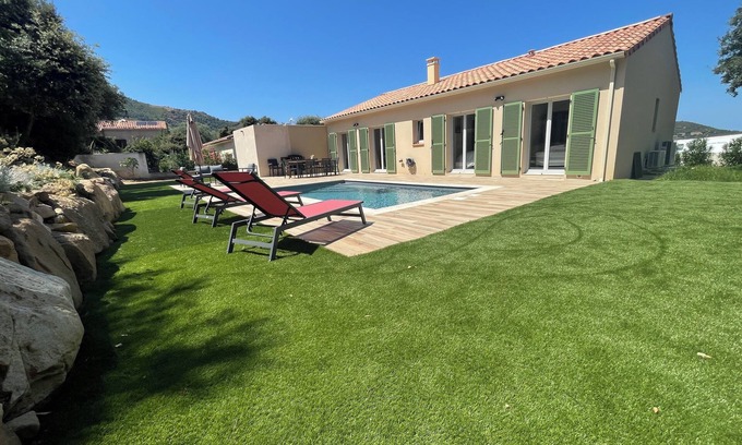 Calenzana House | New, comfortable house close to the village. 10 minutes from Calvi's beaches.