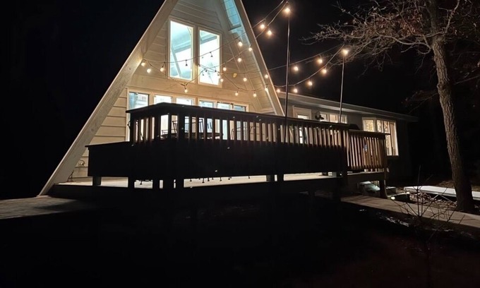 Stone Lake Cabin | New! Dog Friendly! Hearth & Pine A-Frame on Sand Lake!