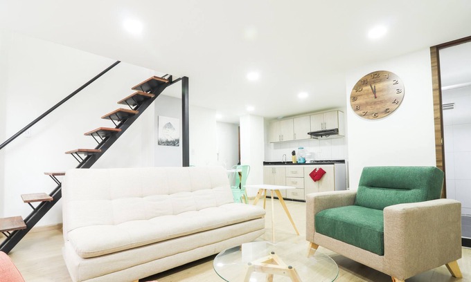 Bogota Apartment | NEW DUPLEX CHAPINERO PEACEFUL & BRIGHT STYLE/2BEDS.
