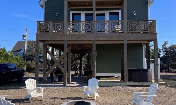 Carova Beach House | New in 2024 Carova Beach Canal Front Home! 4x4 Required