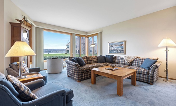 Boyne City Condo | NEW! Lake Charlevoix Harborage Condo, lower level, sleeps 6