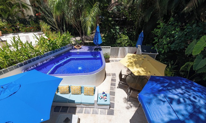 Playacar House | NEW LISTING: 2 private Pools, ROOFTOP deck, BBQ, PKG/3 min to beach