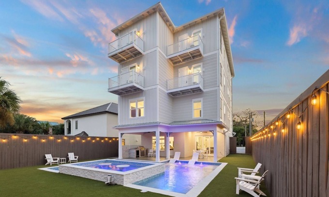 Tang-O-Mar House | New Listing! Private Pool and Spa! Game Room! Elevator! Grill! Bikes!