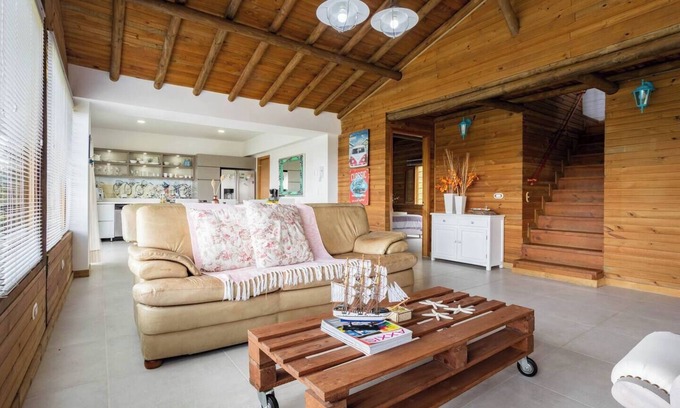 El Penol House | New Luxury Cabin Jacuzzi Sauna Fireplace Best View