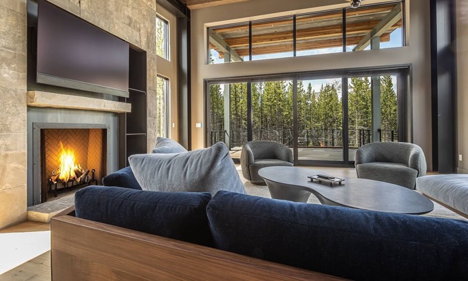 Big Sky House | New Ski-in, Ski-out Home with Private Hot Tub, Fireplaces and Mountain Views!