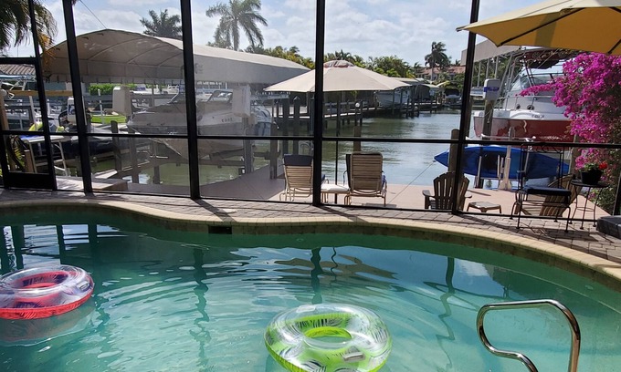 South Island Villa | NEW TO VRBO - Fort Myers Beach 3 Bedroom, 2 Bath Canal/ Pool Home
