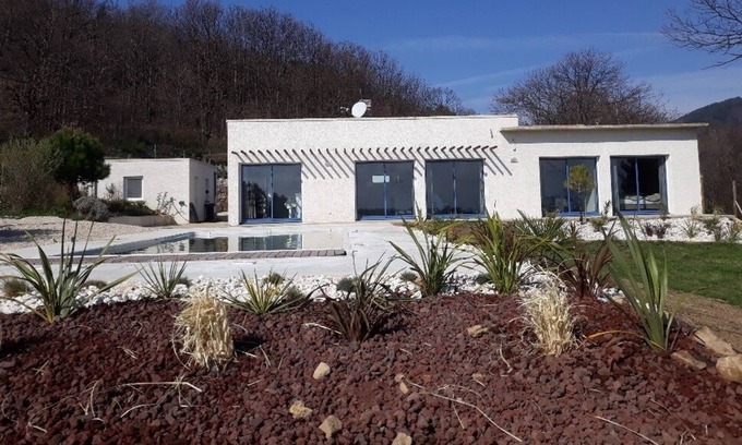 Chazeaux Villa | NEW VILLA IN SOUTH ARDECHE, PRIVATE POOL 4x10m HEATED, DOMINANT VIEW