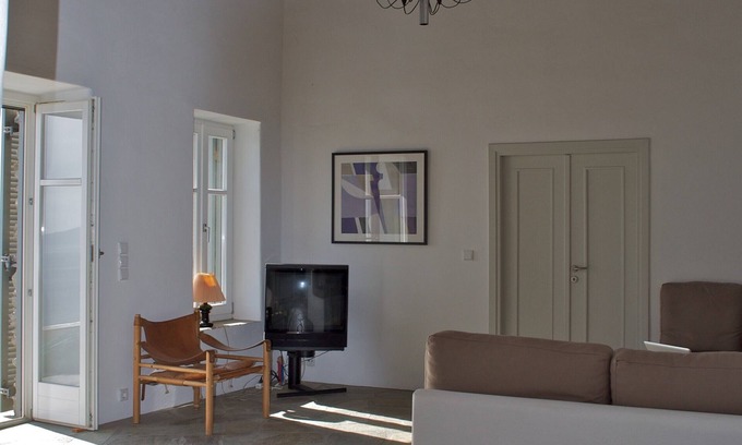 Andros House | Newly renovated stone house in olive grove with stunning sea view