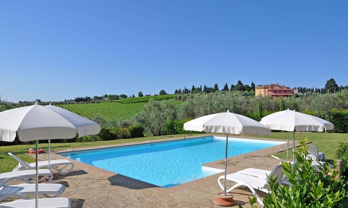 San Pietro in Bossolo Apartment | Nice apartment for 8 people with WIFI, A/C, pool and panoramic view, close to Greve In Chianti