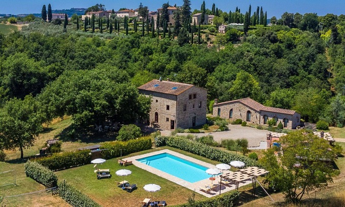 Collalto House | Nice apartment in villa for 12 guests with WIFI, A/C, private pool, TV, patio and panoramic view