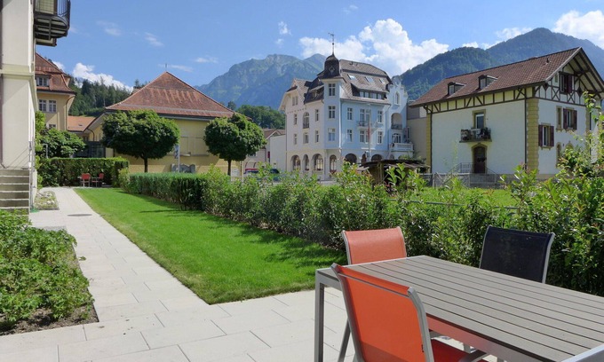 Central Interlaken Apartment | Nice apartment for 2 guests with WIFI, TV and patio