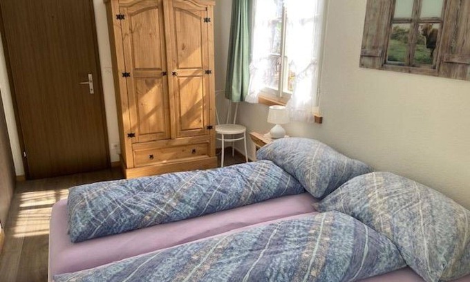 Ruedisbach Apartment | Nice apartment for 4 guests with WIFI, TV, balcony and pets allowed