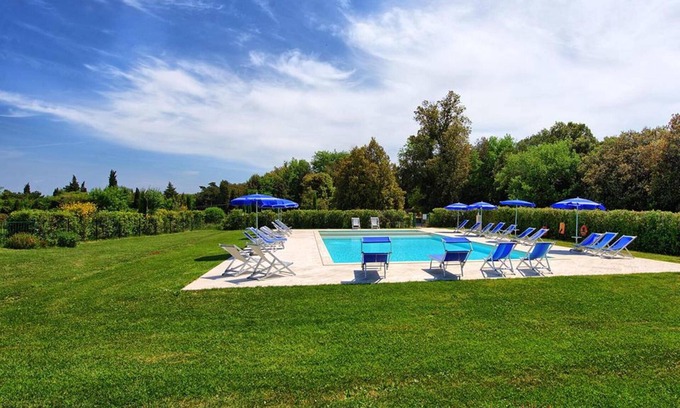 Montaione Villa | Nice apartment in villa with pool, WIFI, A/C, TV, veranda and panoramic view, close to San Gimig.