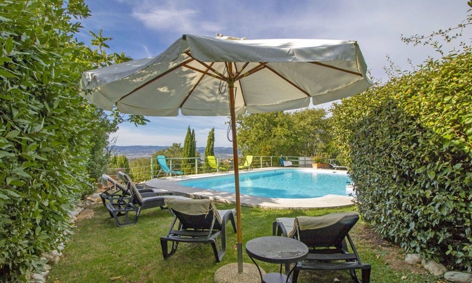 Poderi Villa | Nice apartment in villa with private pool, hot tub, WIFI, TV, patio, pets allowed and panoramic .