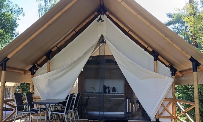 IJhorst House | Nice tent lodge with veranda, 2 km. from Ijhorst