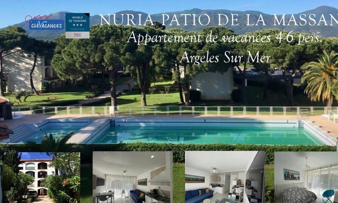 Argeles Plage Apartment | Nuria Superbe Meublé 3* avec loggias 250m des plage
