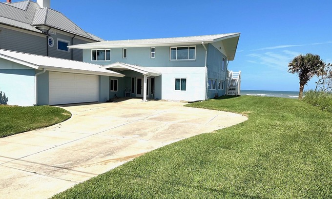 New Smyrna Beach House | Ocean Front Home! Spacious private home on large beachfront lot.