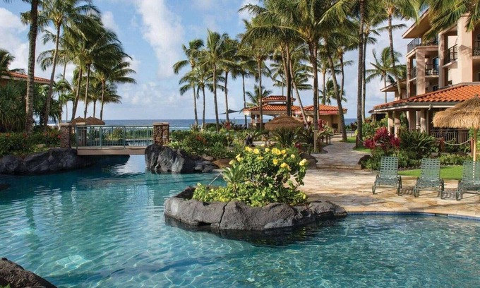 Poipu Resort | Ocean View 2bdrm villa Marriott Waiohai Beach Club - Direct Resort Rentals