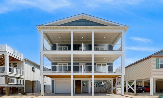 Sunset Beach House | Ocean-view home near beach with private heated pool, outdoor shower, & elevator
