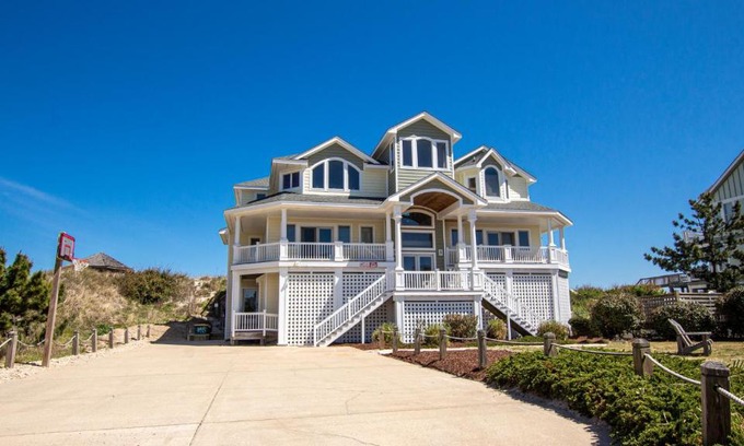 Whalehead Beach House | OCEANFRONT, 10 BRs, ELEV, Pool, Rec Rm, Theater Rm, Ocean Views, WL845, MacDaddy
