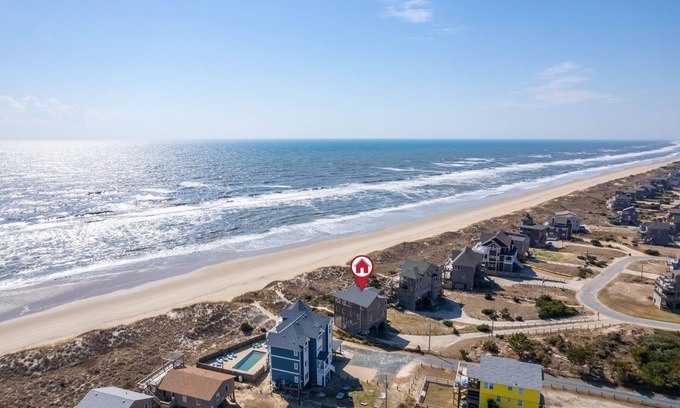 Hatteras Island House | Oceanfront charm, heated pool, hot tub, dog friendly, 4 bed 3.5 bath