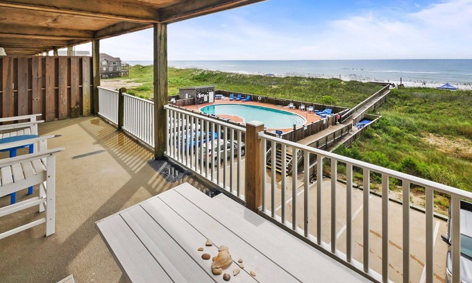 Hatteras Condo | Oceanfront Dog Friendly Condo w/Private Balcony, Resort Pool and Elevator