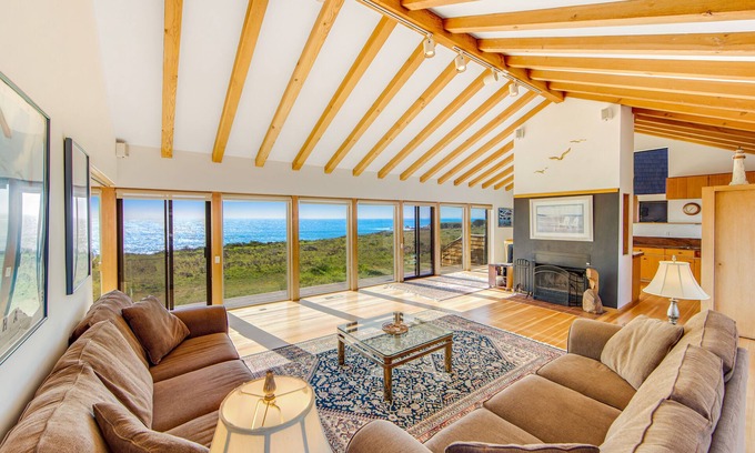 Sea Ranch House | Oceanfront home with panoramic ocean views, pool, & private hot tub