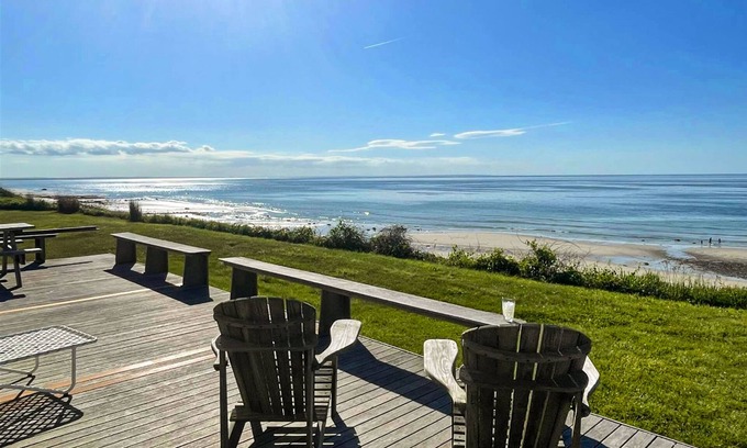 Dennis House | Oceanfront home with private beach, large deck, & washer/dryer - dog-friendly