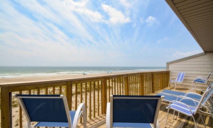 Topsail Beach Condo | Oceanfront Queen's Grant Condo - Pool, Boat Ramp, Dock