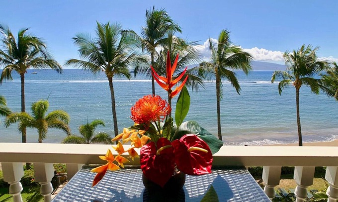 Historic Lahaina Front Street Apartment | Oceanfront Romance and Luxury at Lahaina Shores!