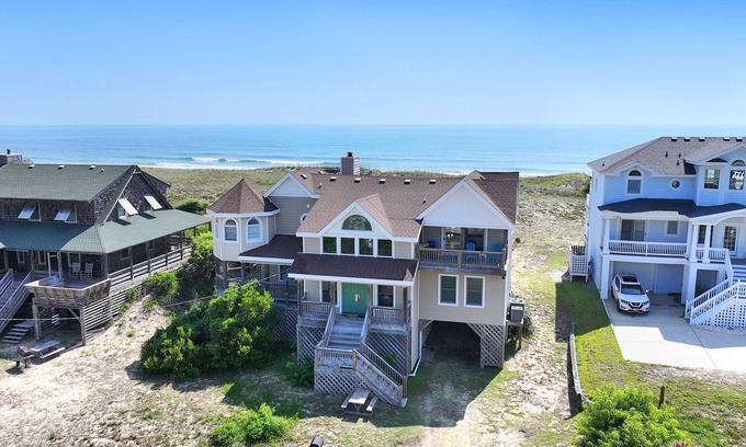Carova Beach House | OCEANFRONT, wild horses, private pool, hot tub-4x2275, Over at Carova