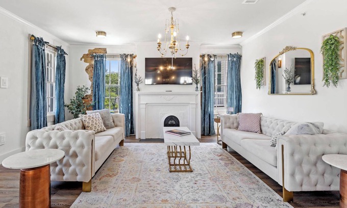 Biloxi Apartment | Old Spanish House | Madeleine Suite C | Captivating Blend of History | Beach! | Fire Pit! | Downtown! | Golf Cart!
