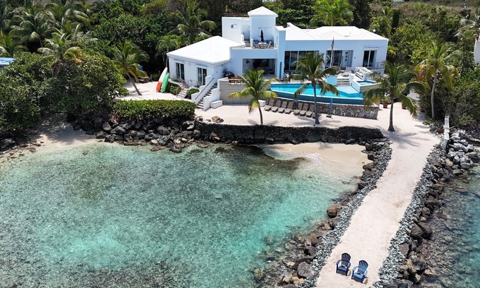 Cabes Point Villa | ONE BEACH ROAD; 6 Bedroom, 5 1/2 Bath Beachfront Oasis St Thomas VI