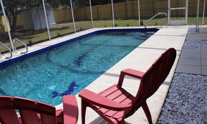 Sarasota Springs House | Open Heated Pool Home with 2 car garage