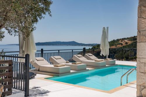 Skinaria Villa | Oresis Panoramic Sea Retreat Beach Access 100 Meters