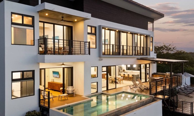Playa Hermosa House | Paraiso Sur: Luxury 6 BR Ocean View Estate-Pools, Gyms & Concierge-Playa Hermosa