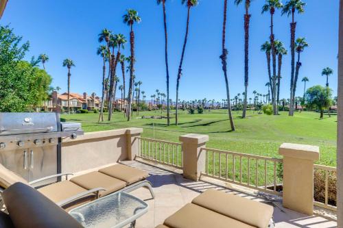 Palm Desert Apartment | Patio and Resort Amenities Palm Desert Escape