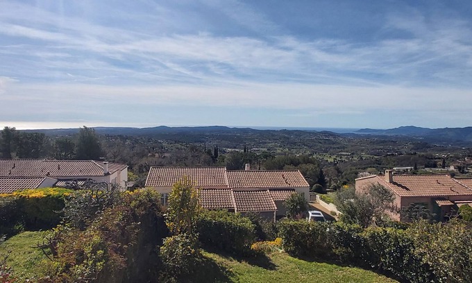 Chateauneuf-Grasse House | Peaceful house with panoramic sea view