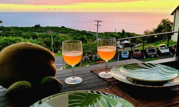 Honalo Apartment | Peaceful Kona Getaway with Ocean Views | 2-Bedroom Condo at Kona Coffee Villas