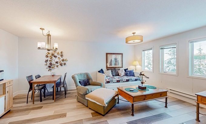 Big White Ski Resort House | Peaceful mountain suite with open layout, internet, & W/D - walk to the lifts