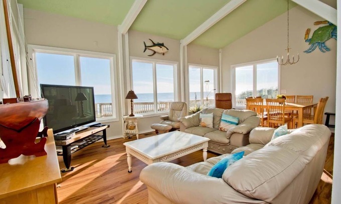 Pine Knoll Shores House | Pelican's Roost, Oceanfront House in Pine Knoll Shores, NC!