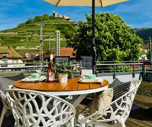 Staufen im Breisgau Apartment | Penthouse Burgblick mit Dachterrasse