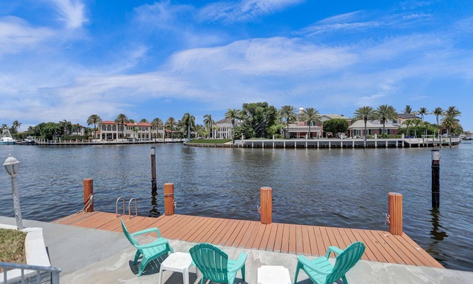 Deerfield Beach House | Pet Friendly Oceanfront Home Heated Pool & Boat Dockage Short walk to Beach