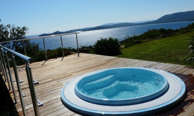 Pinarellu Villa | PINARELLO VILLA 5 * 280 m2 7 BEDROOMS SWIMMING POOL/SPA BEACH 5' SEA/MOUNTAIN VIEW