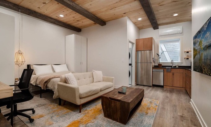 Irving Park Apartment | Pine Beam Bear Studio next to Blue Line