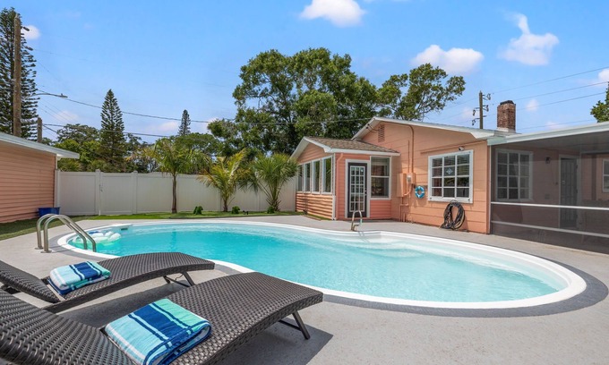 Gulfport House | PINK Coastal Pet-Friendly Home with Private Pool