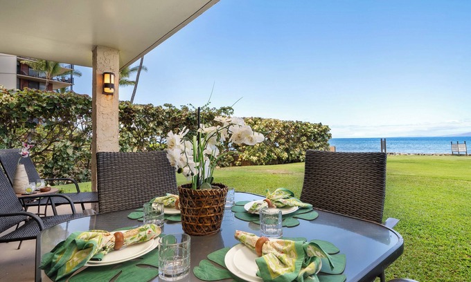 Honokowai Condo | PK L101 Maui Ground-Floor Condo with Ocean Views