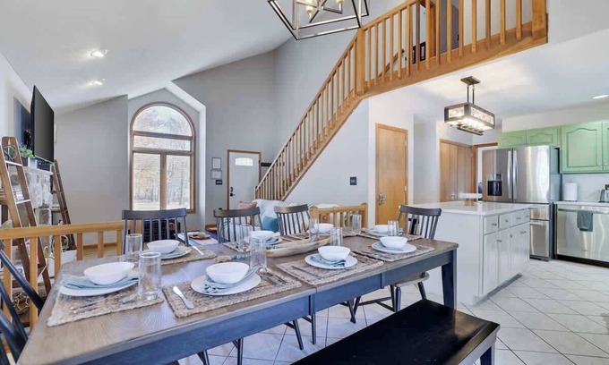 Pocono Summit House | Pocono Summit Lake House - Game Room - Fire Pit