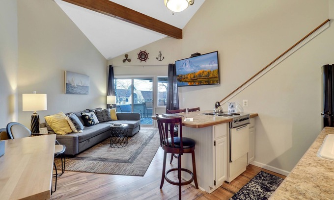 Charlevoix Condo | Pointes North Inn 207 | Updated | Downtown Charlevoix | Indoor/Outdoor Pool